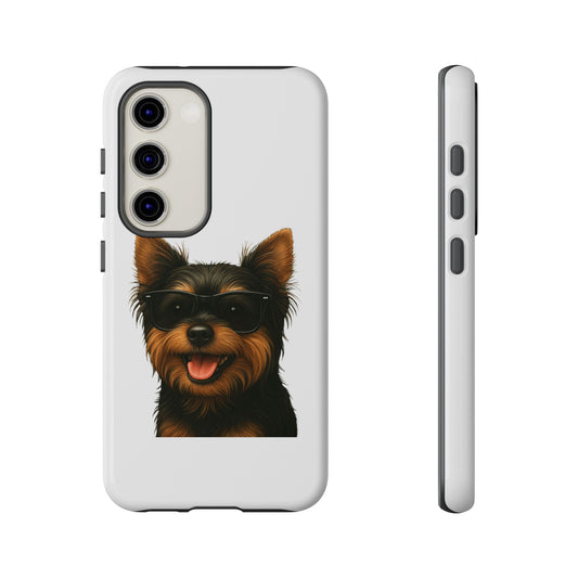Yorkshire Terrier Wearing Sunglasses - Tough Phone Case
