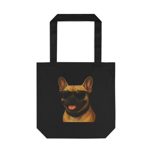 French Bulldog Wearing Sunglasses Cotton Tote Bag
