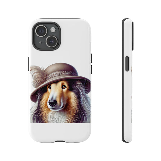 Collie Wearing a Cloche Hat - Tough Phone Case