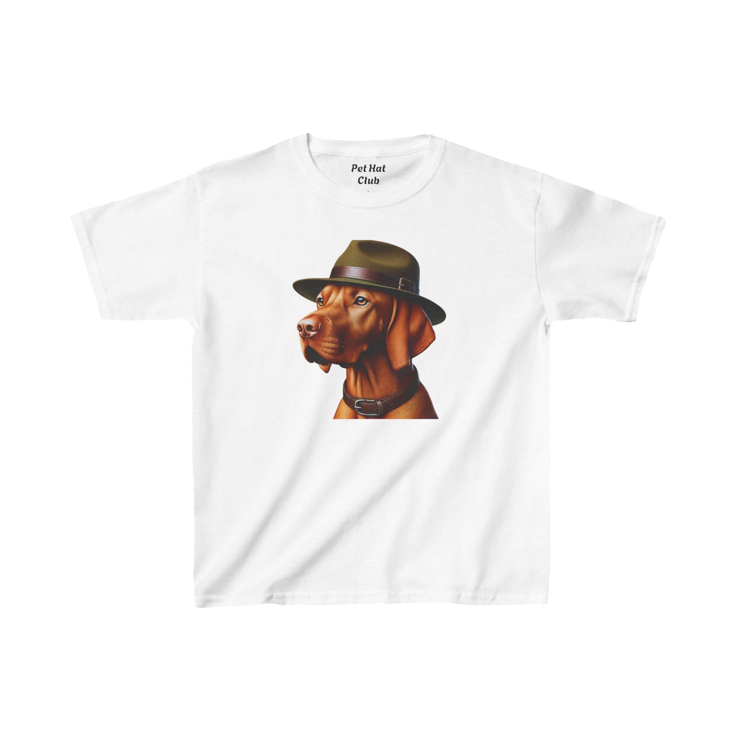 Vizsla With Campaign Hat Youth T-Shirt - Too Cute Pets
