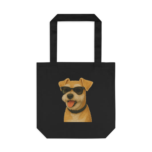 Miniature Schnauzer Wearing Sunglasses Cotton Tote Bag