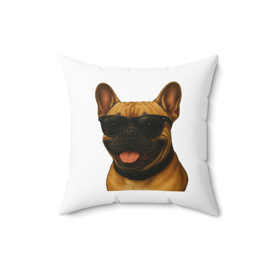 French Bulldog Wearing Sunglasses - Throw Pillow
