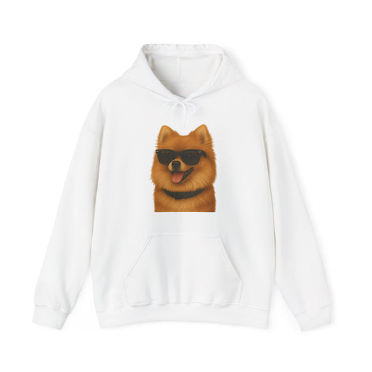 Pomeranian Wearing Sunglasses - Adult Hoodie