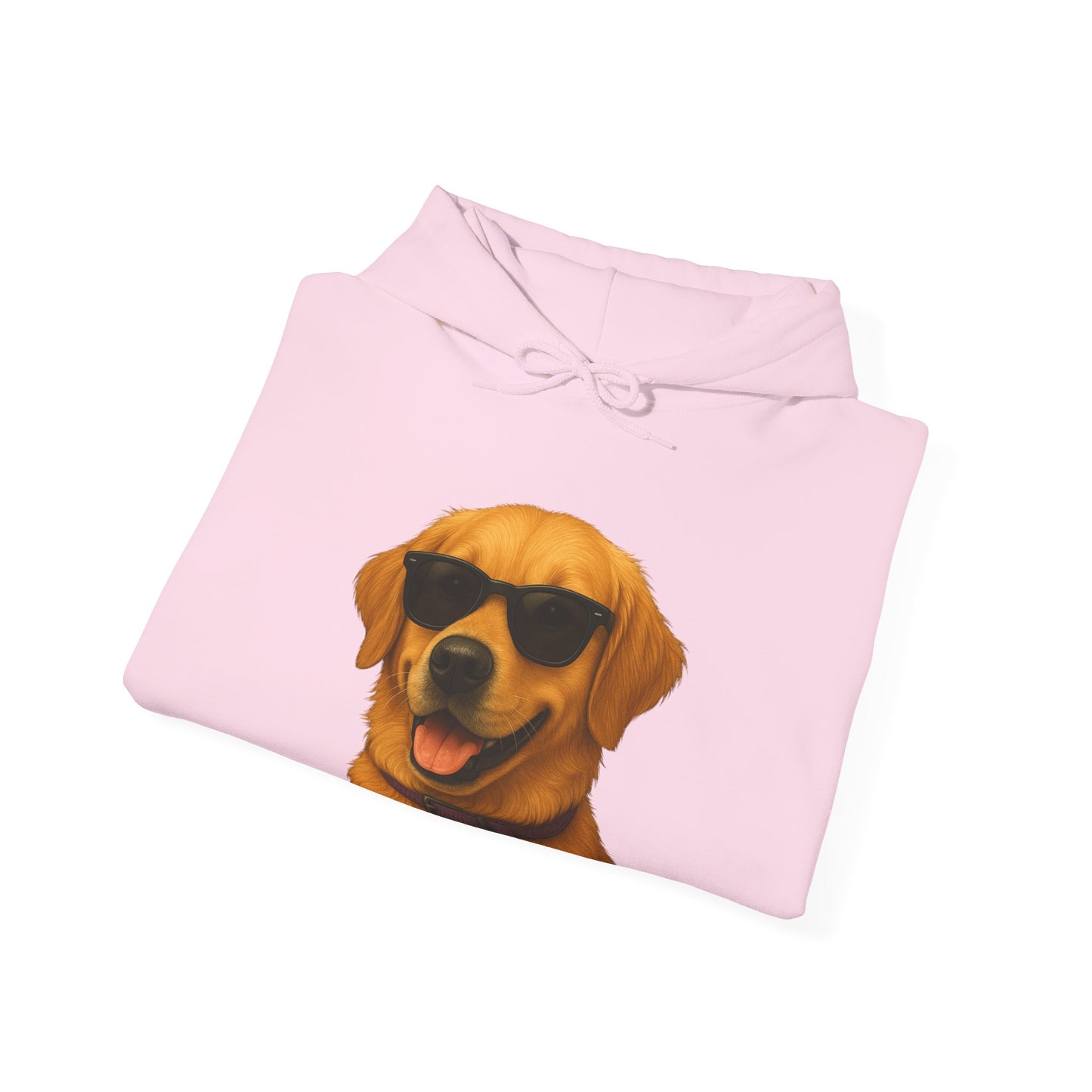 Golden Retriever Wearing Sunglasses - Adult Hoodie