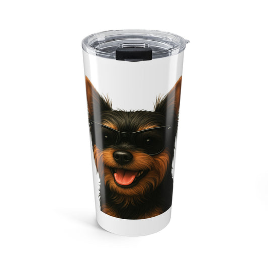 Yorkshire Terrier Wearing Sunglasses - 20oz Tumbler