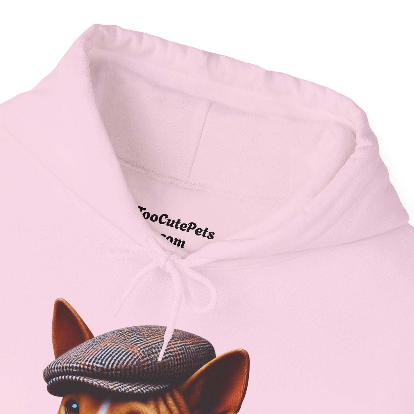 Basenji Wearing Tweed Flat Cap - Adult Hoodie - Too Cute Pets
