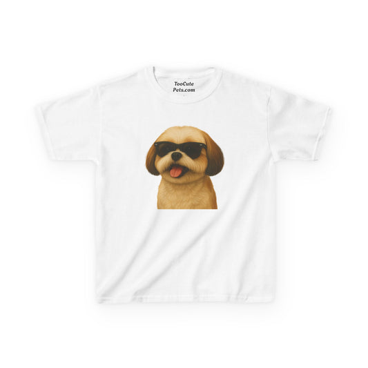 Shih Tzu Wearing Sunglasses - Kids Tee