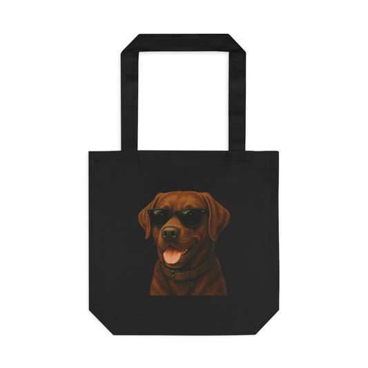 Brown Labrador Retriever Wearing Sunglasses Cotton Tote Bag