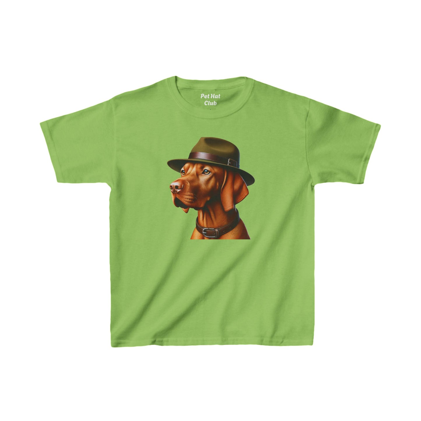 Vizsla With Campaign Hat Youth T-Shirt - Too Cute Pets