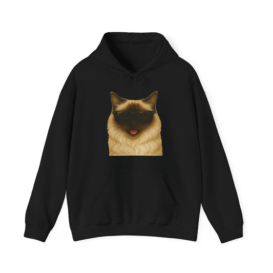 Ragdoll Cat Wearing Sunglasses - Adult Hoodie