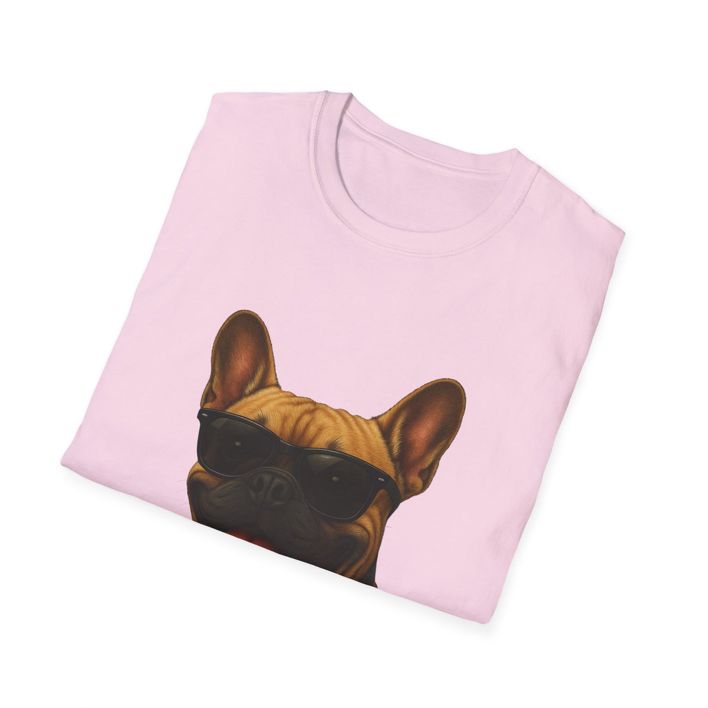 French Bulldog Wearing Sunglasses - Adult T-Shirt