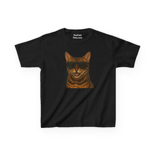 BengalCat Wearing Sunglasses - Kids Tee