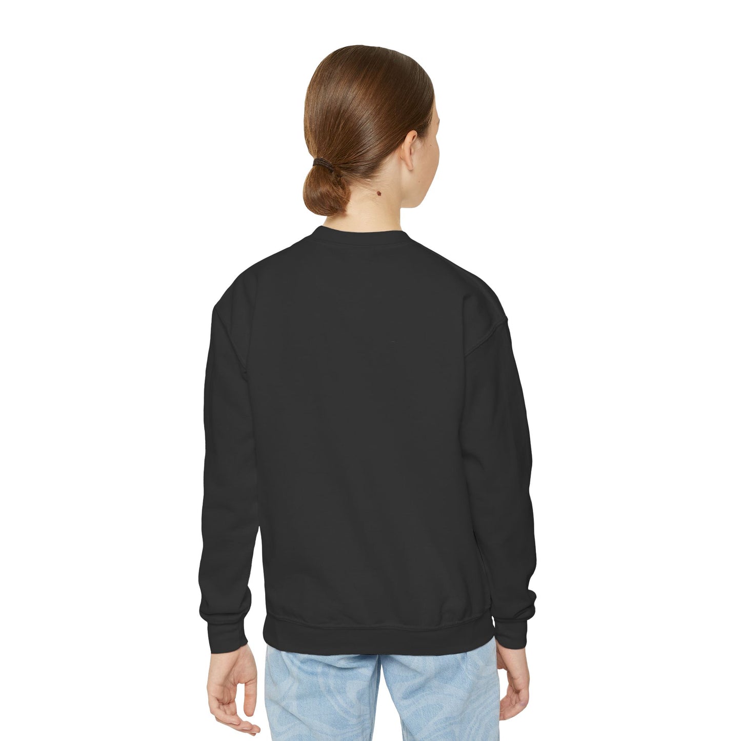 Persian Cat Wearing Fascinator Hat - Youth Crewneck Sweatshirt - Too Cute Pets