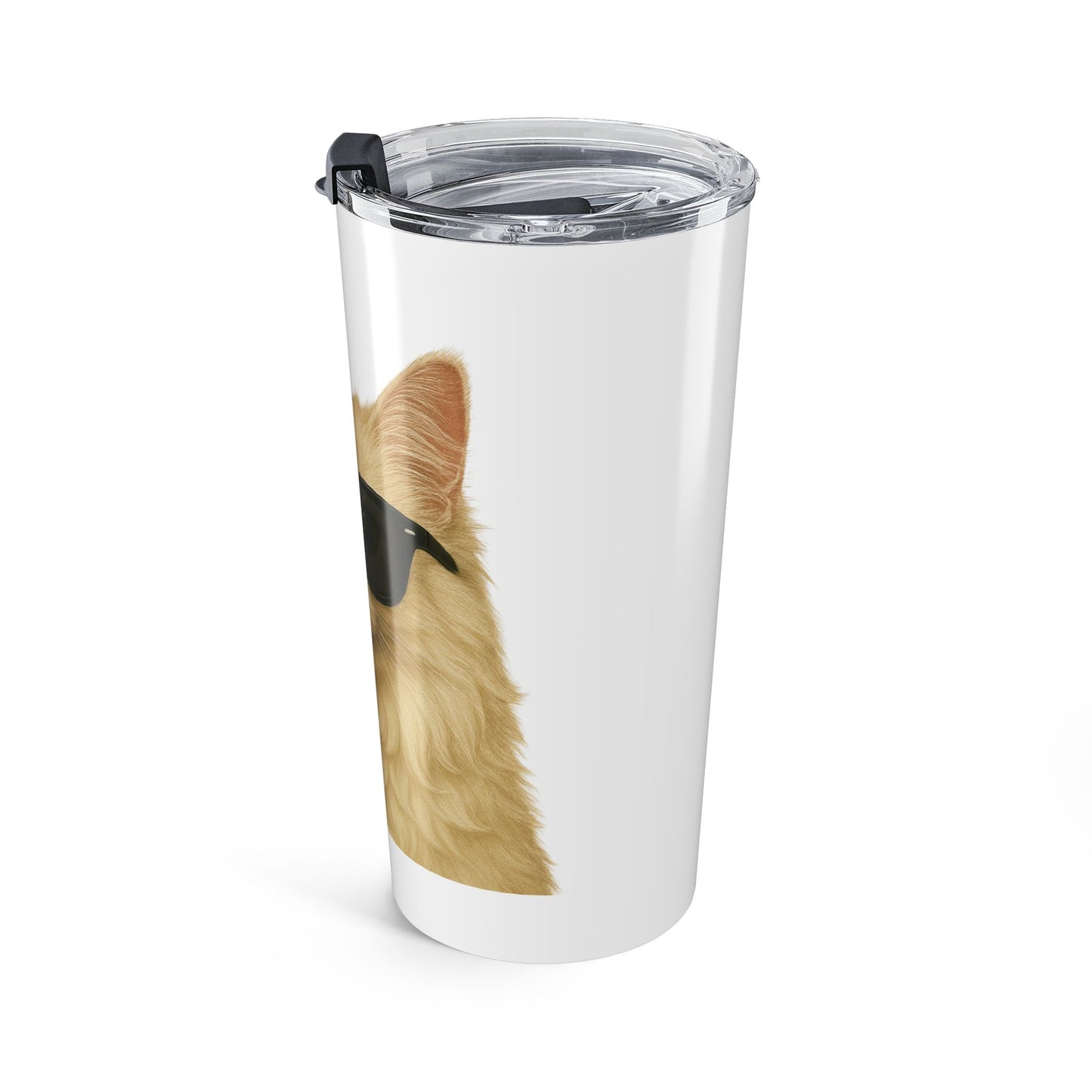 Cream Longhair Cat Wearing Sunglasses - 20oz Tumbler