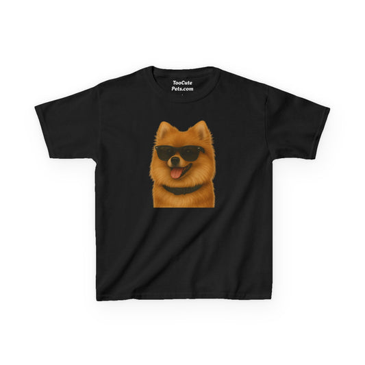Pomeranian Wearing Sunglasses - Kids Tee
