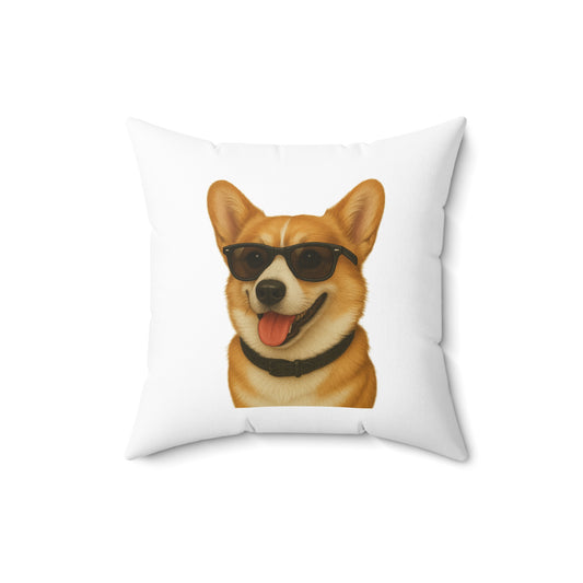 Corgi Wearing Sunglasses - Throw Pillow