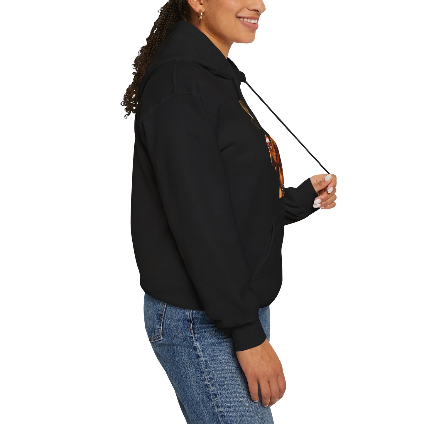Dashing Vizsla Wearing Campaign Hat - Adult Hoodie - Too Cute Pets