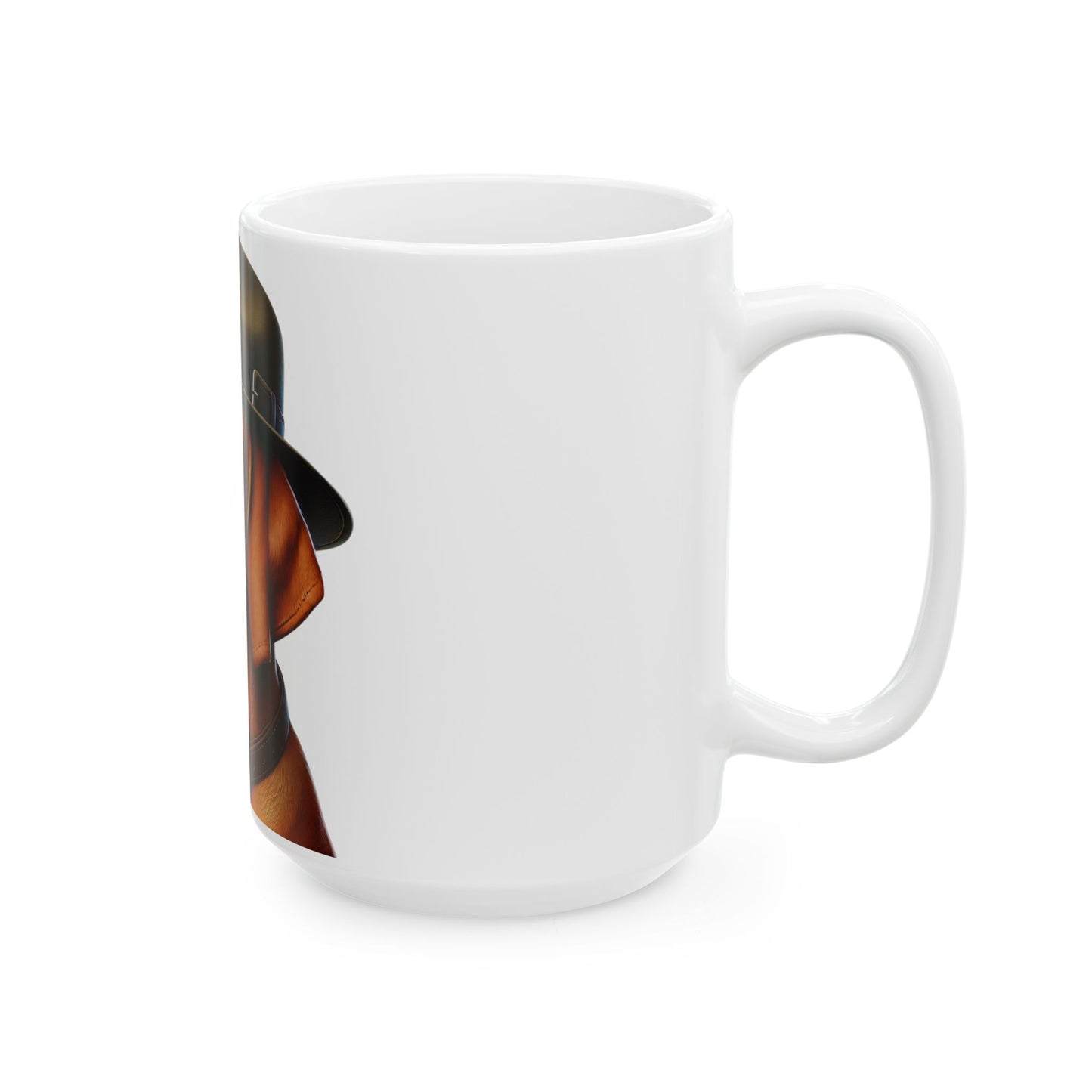 Vizsla Wearing a Campaign Hat - Ceramic Mug