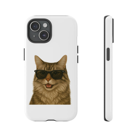 Siberian Cat Wearing Sunglasses - Tough Phone Case