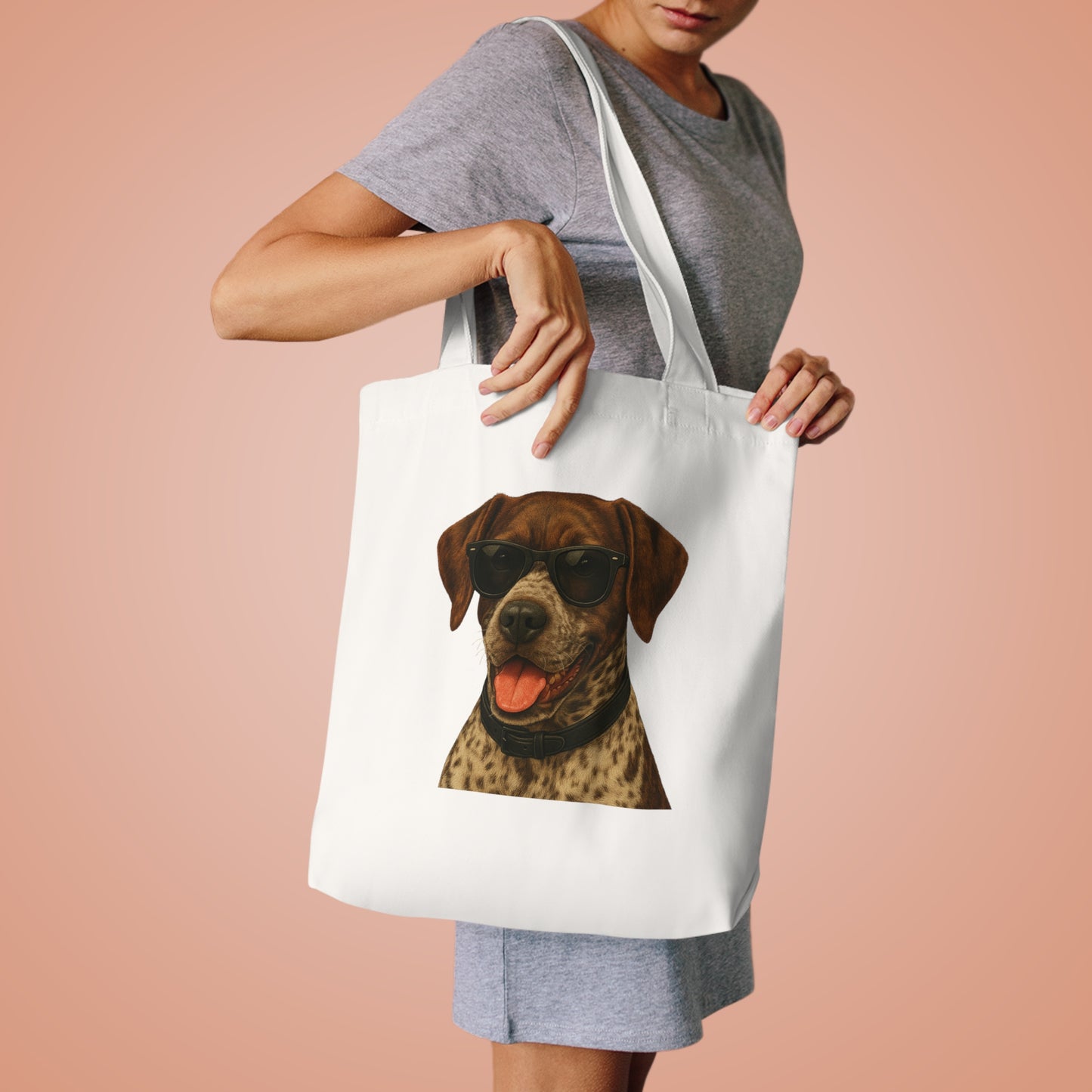 German Shorthaired Pointer Wearing Sunglasses Cotton Tote Bag