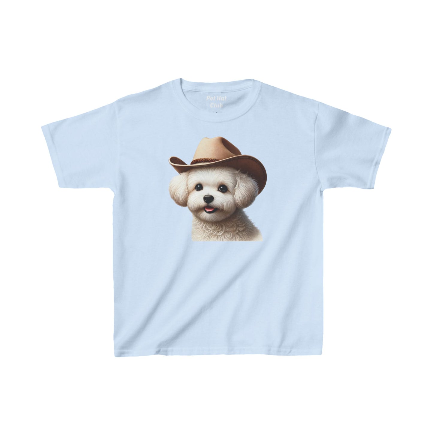 Maltese Wearing Cowboy Hat Youth T-Shirt - Too Cute Pets