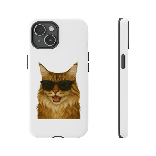 Maine Coon Wearing Sunglasses - Tough Phone Case