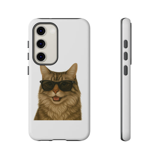 Siberian Cat Wearing Sunglasses - Tough Phone Case
