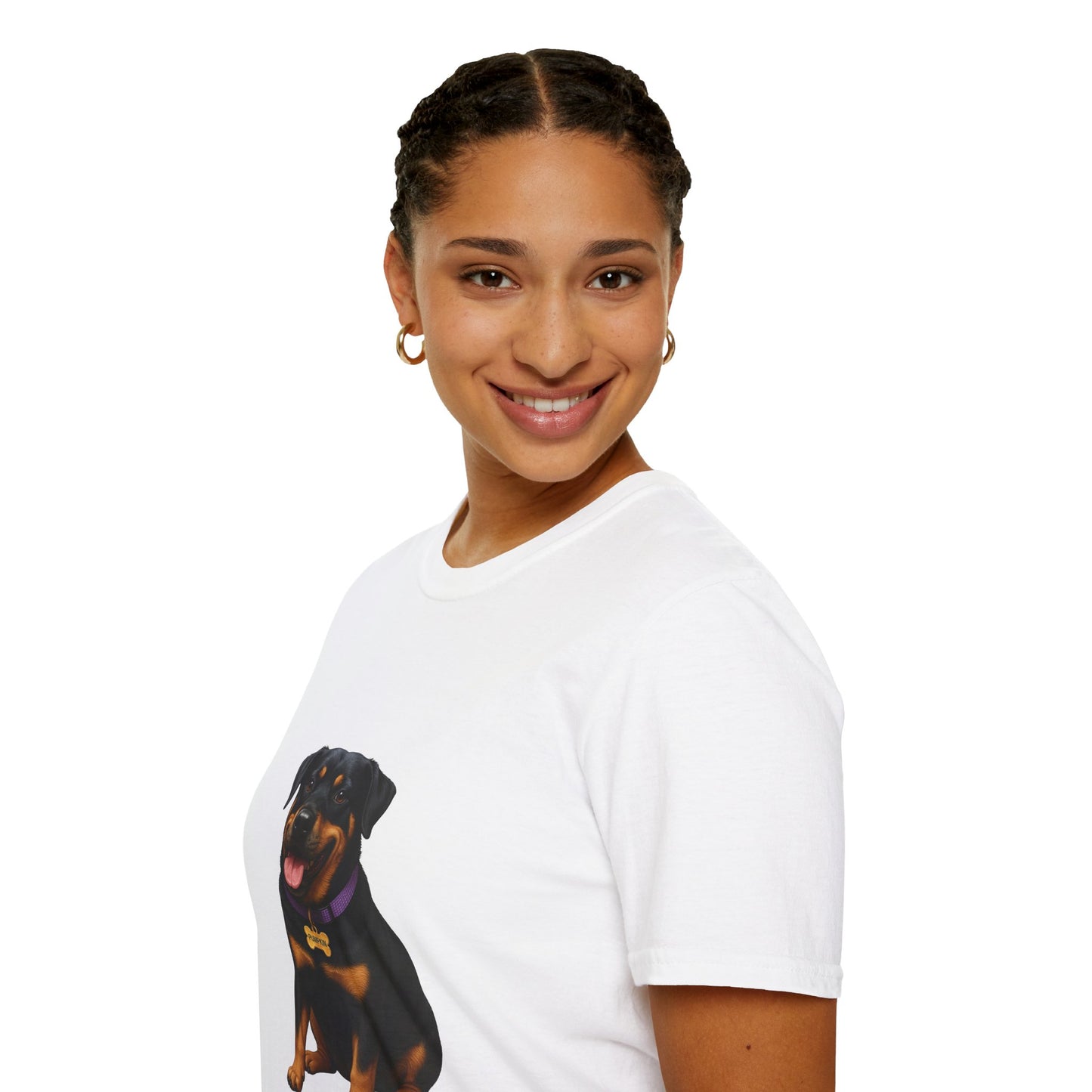 Dog Lover Unisex T-Shirt featuring Lab and Rottweiler Mix 'Pumpkin' by Too Cute Pets