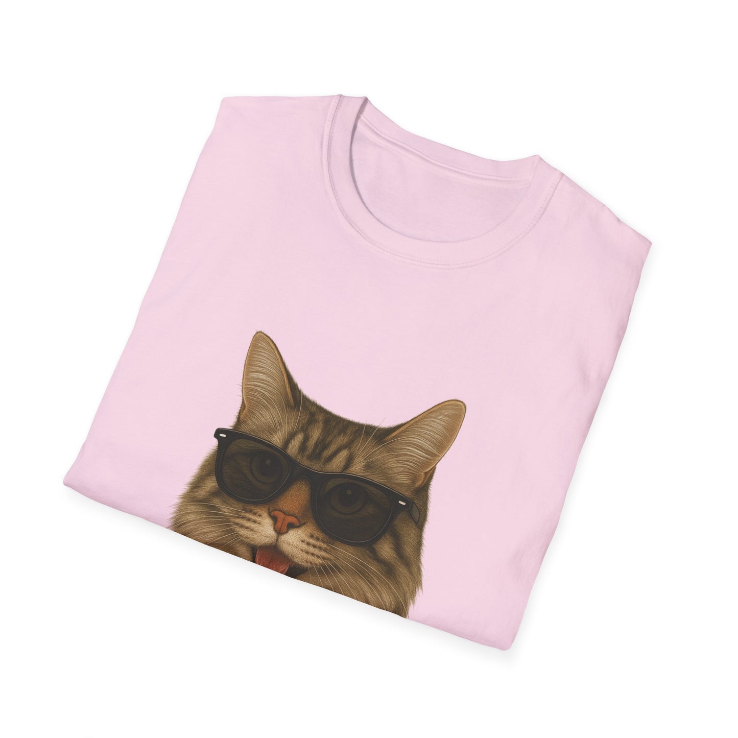 Siberian Cat Wearing Sunglasses - Adult T-Shirt