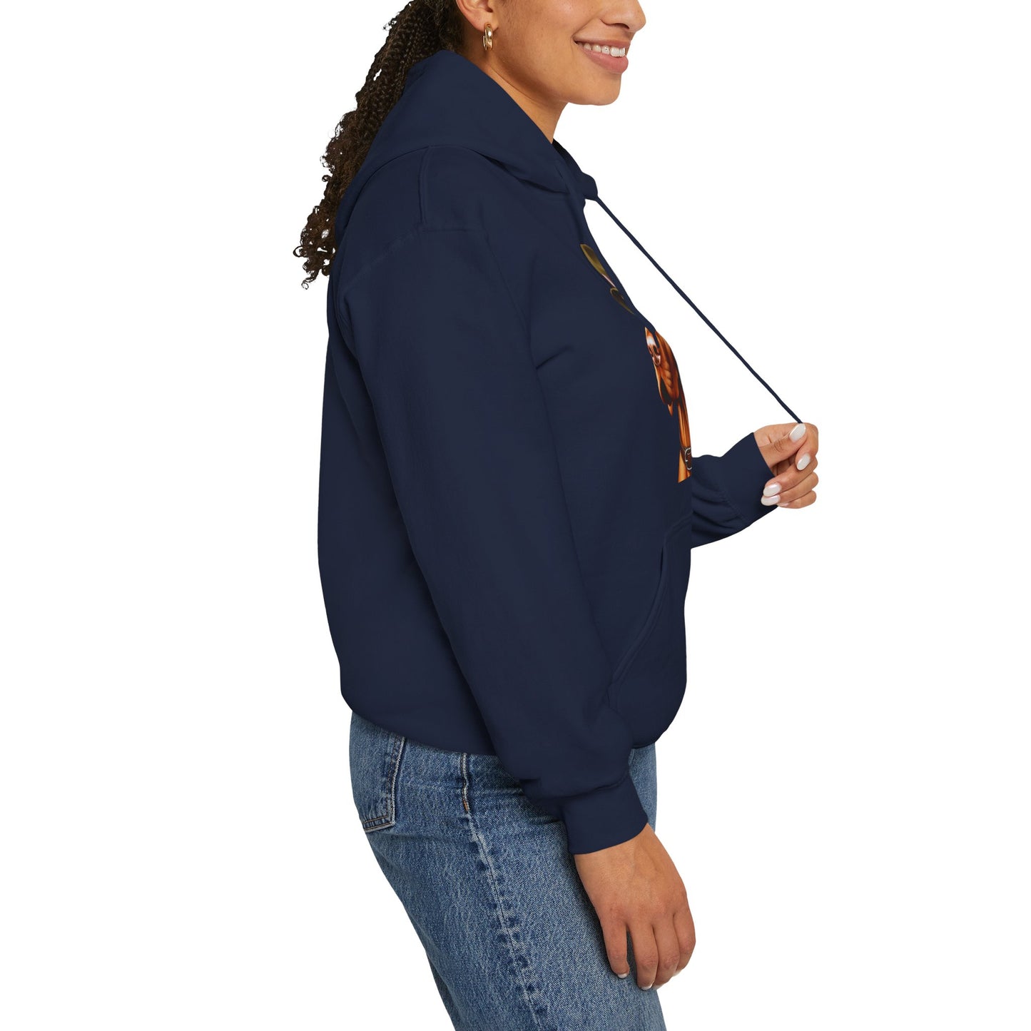 Dashing Vizsla Wearing Campaign Hat - Adult Hoodie - Too Cute Pets