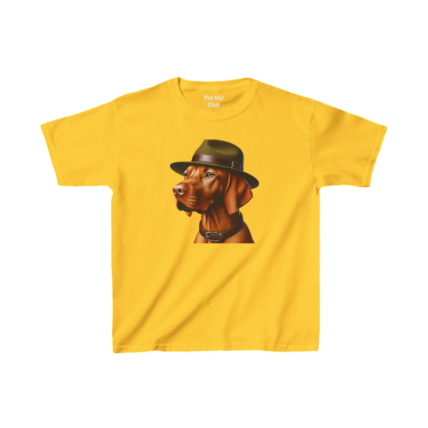 Vizsla With Campaign Hat Youth T-Shirt - Too Cute Pets
