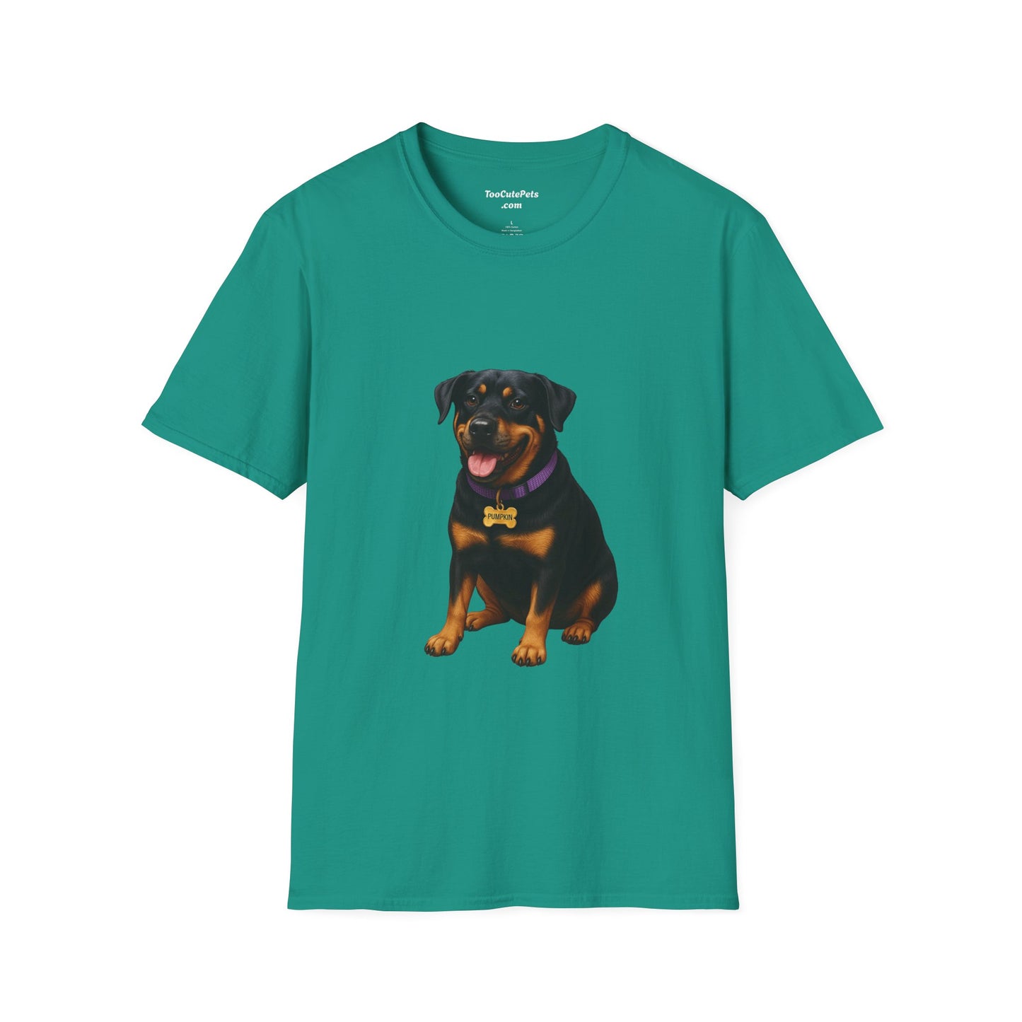 Dog Lover Unisex T-Shirt featuring Lab and Rottweiler Mix 'Pumpkin' by Too Cute Pets