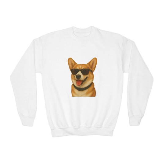 Pembroke Welsh Corgi Wearing Sunglasses - Youth Sweatshirt