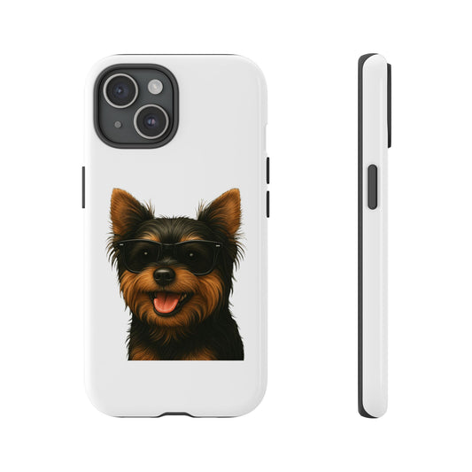 Yorkshire Terrier Wearing Sunglasses - Tough Phone Case