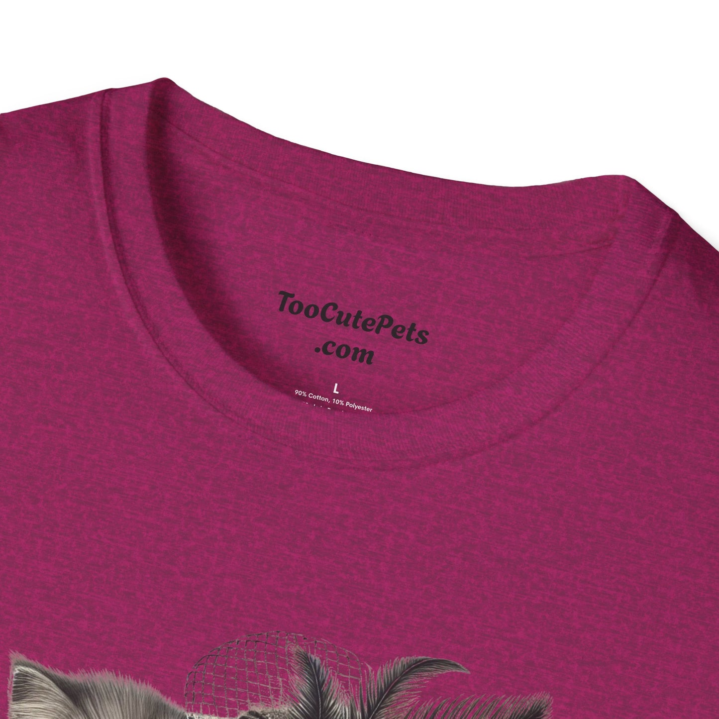 Persian Cat Wearing A Flower Fascinator - Adult T-Shirt -Too Cute Pets