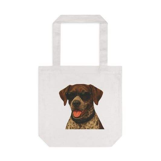 German Shorthaired Pointer Wearing Sunglasses Cotton Tote Bag