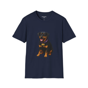 Dog Lover Unisex T-Shirt featuring Lab and Rottweiler Mix 'Pumpkin' by Too Cute Pets
