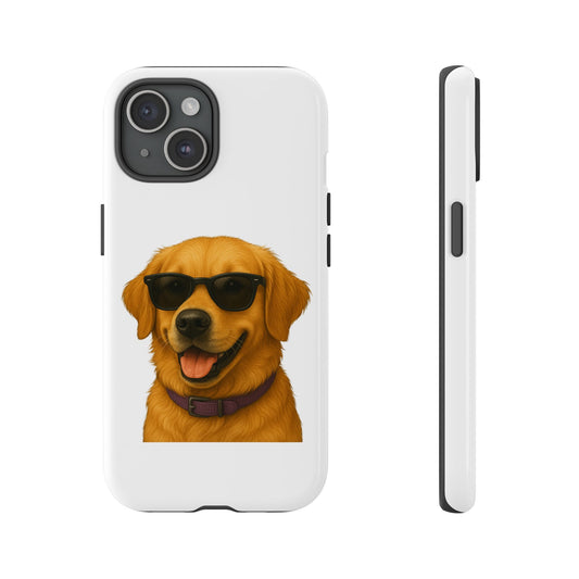 Golden Retriever Wearing Sunglasses - Tough Phone Case