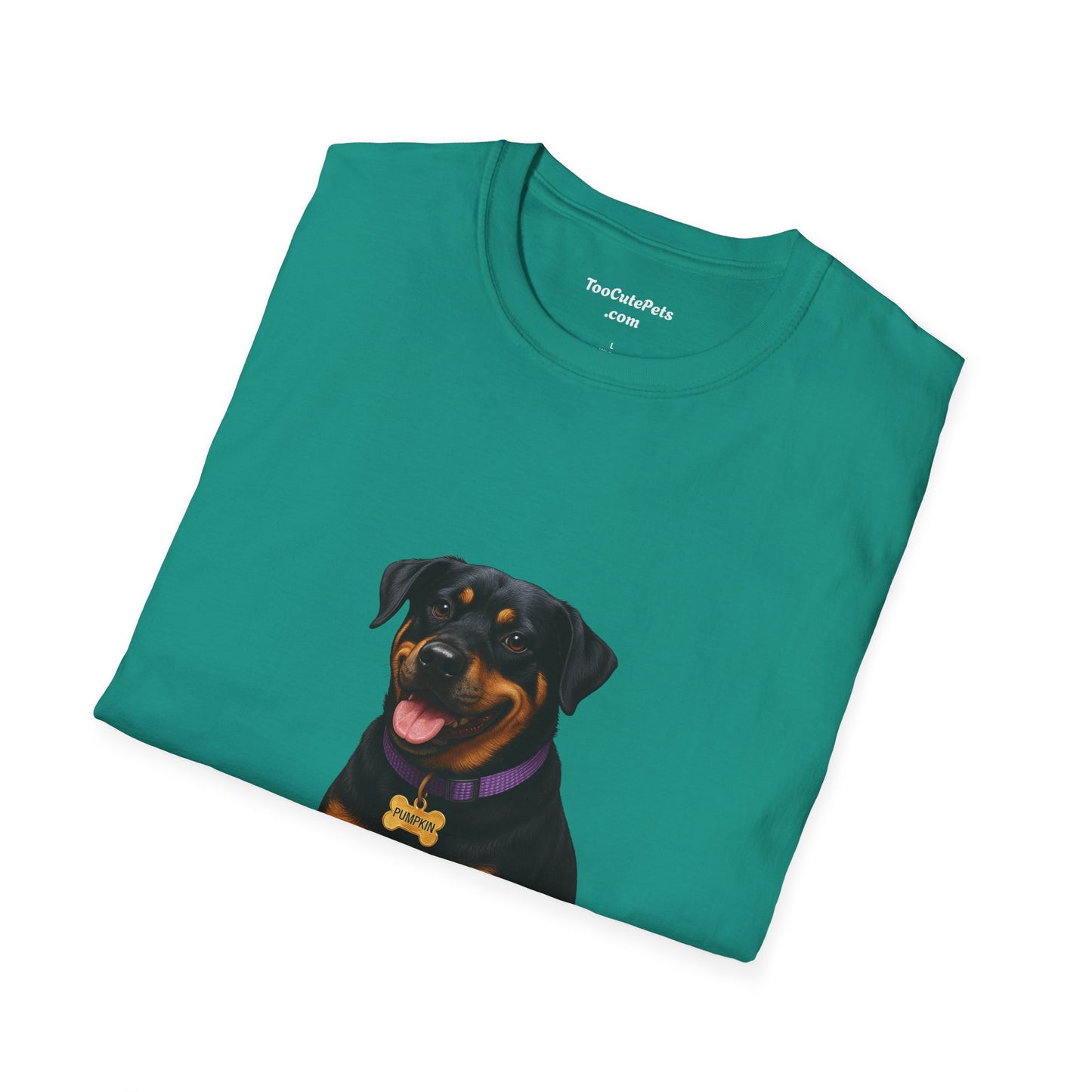 Dog Lover Unisex T-Shirt featuring Lab and Rottweiler Mix 'Pumpkin' by Too Cute Pets