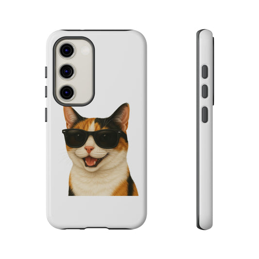 Calico Shorthair Cat Wearing Sunglasses - Tough Phone Case