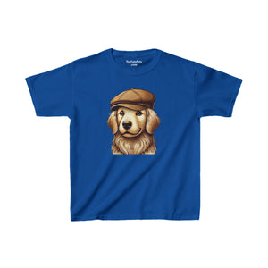 Golden Retriever With Newsboy Hat - Youth T-Shirt - Too Cute Pets
