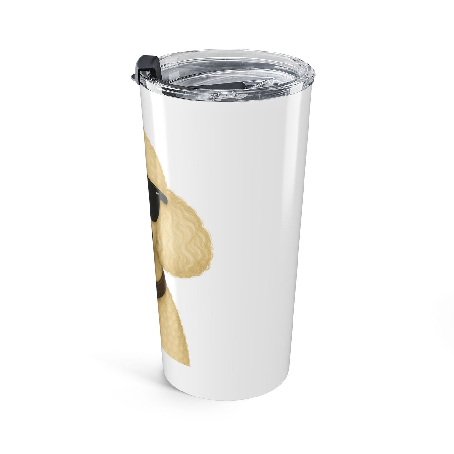 White Poodle Wearing Sunglasses - 20oz Tumbler