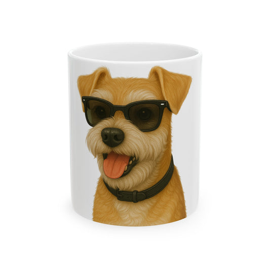 Miniature Schnauzer Wearing Sunglasses Ceramic Mug