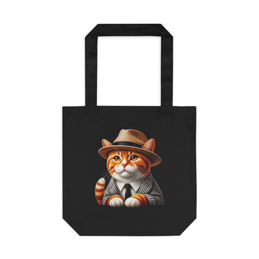 Tabby Cat Wearing a Fedora - Cotton Tote Bag