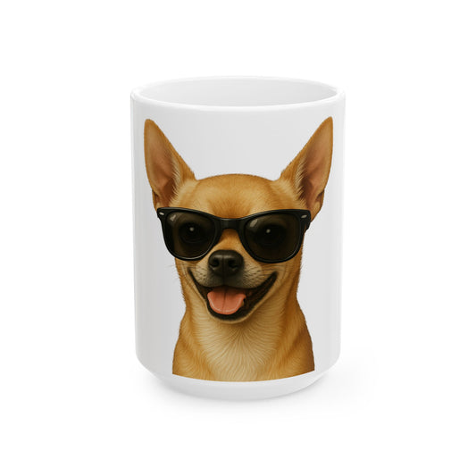 Chihuahua Wearing Sunglasses Ceramic Mug