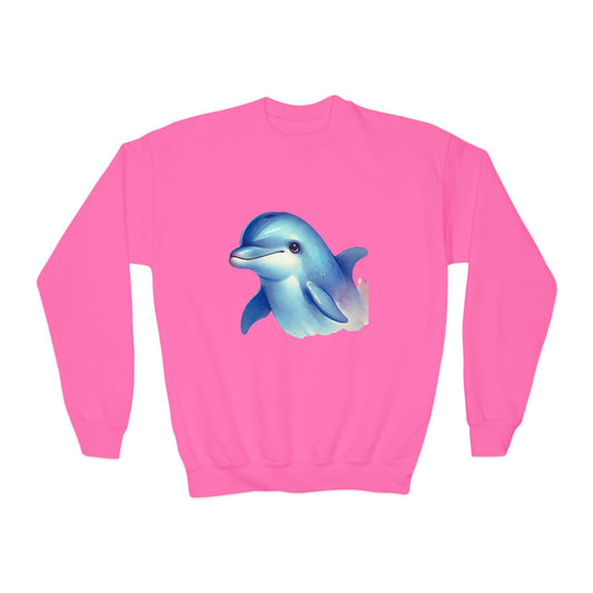 BayStar The Dolphin Youth Crewneck Sweatshirt - Comfy and Cute Style for Kids