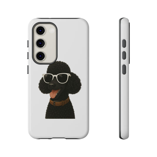 Black Poodle Wearing Sunglasses - Tough Phone Case