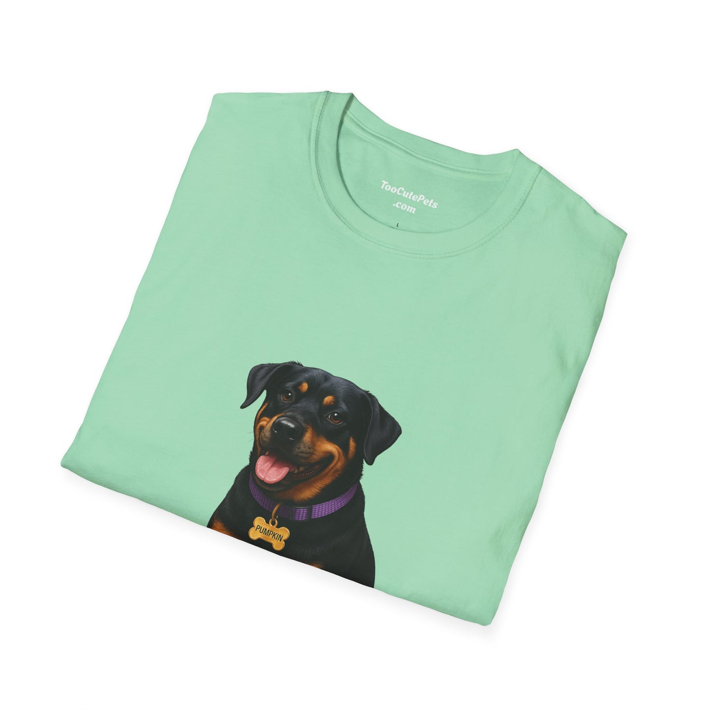 Dog Lover Unisex T-Shirt featuring Lab and Rottweiler Mix 'Pumpkin' by Too Cute Pets
