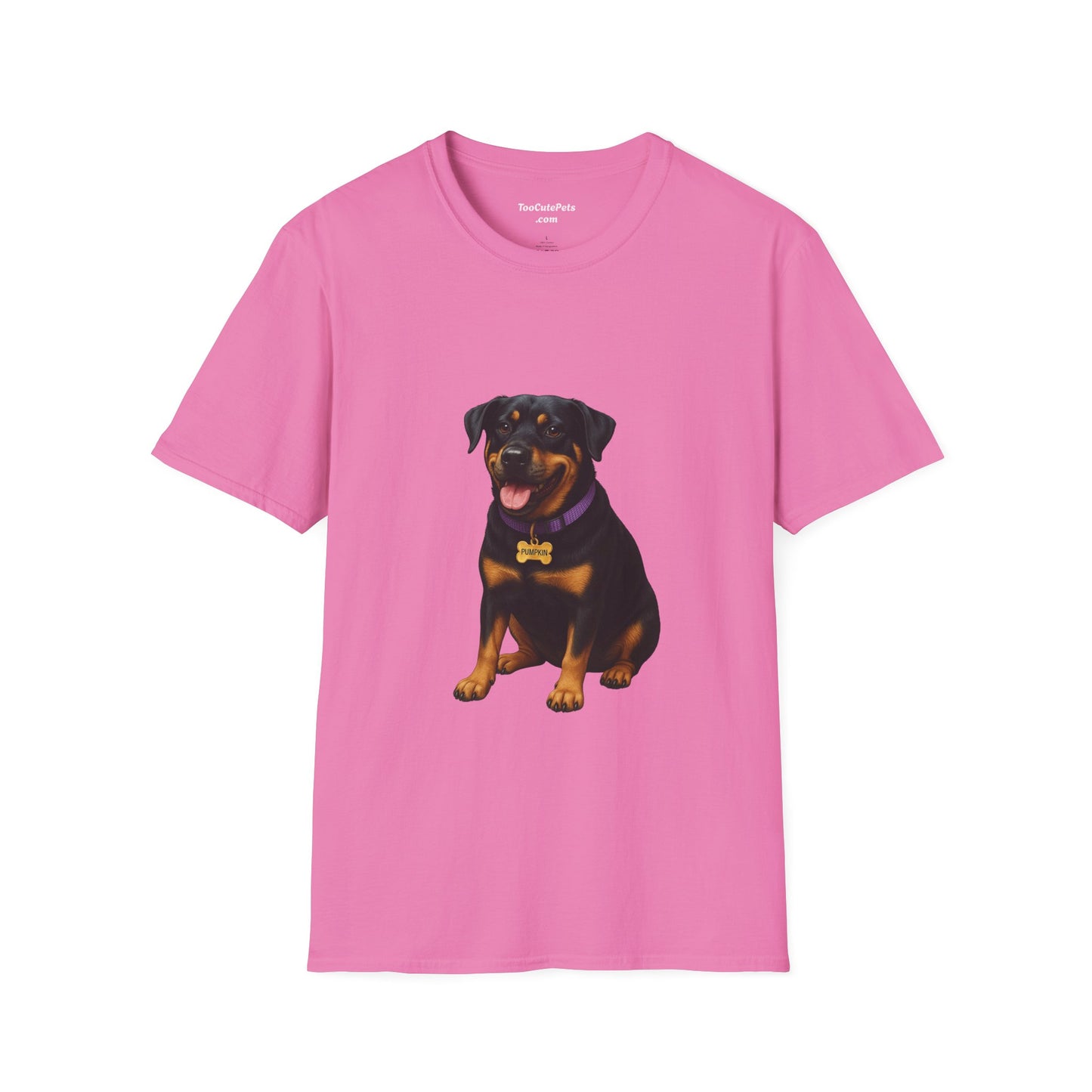 Dog Lover Unisex T-Shirt featuring Lab and Rottweiler Mix 'Pumpkin' by Too Cute Pets