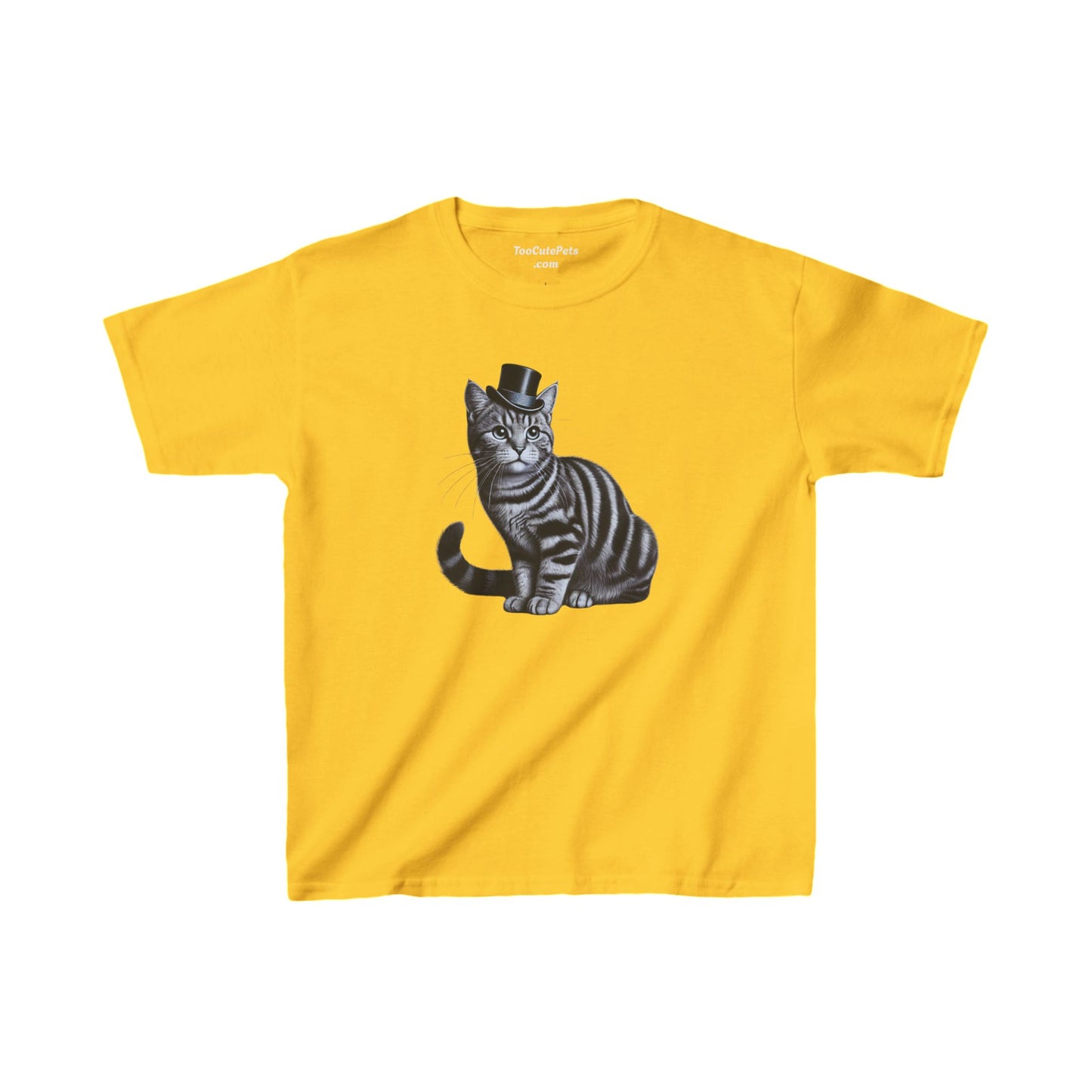 Tabby in Top Hat - Youth T-Shirt - Too Cute Pets